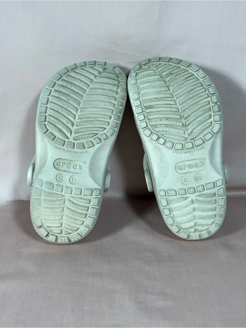 CROCS Kids Cream Color Iconic Comfort Clogs With, Jibbitz Size C11